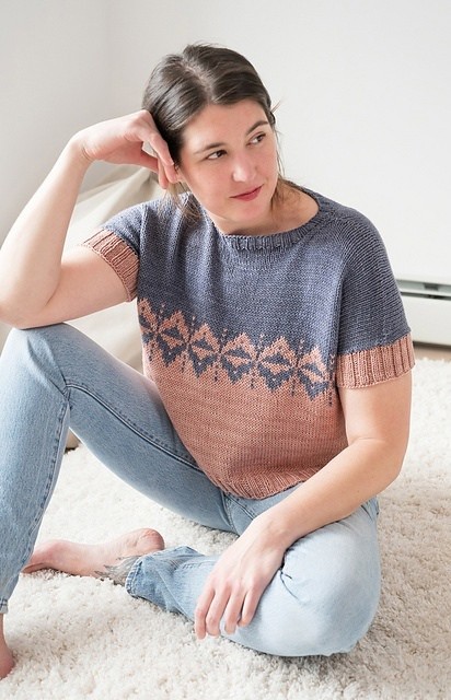 Простой жаккард спицами