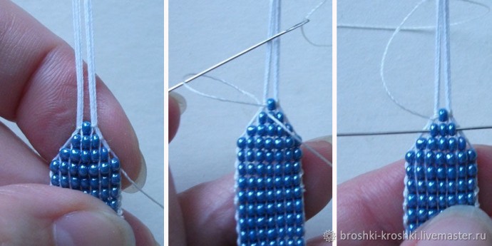 Застёжка из кожи на браслетах из бисера