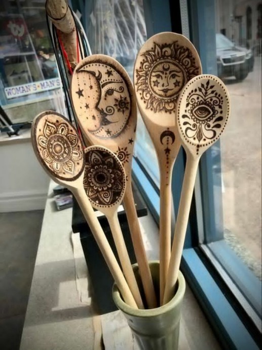 Выжигание на ложках