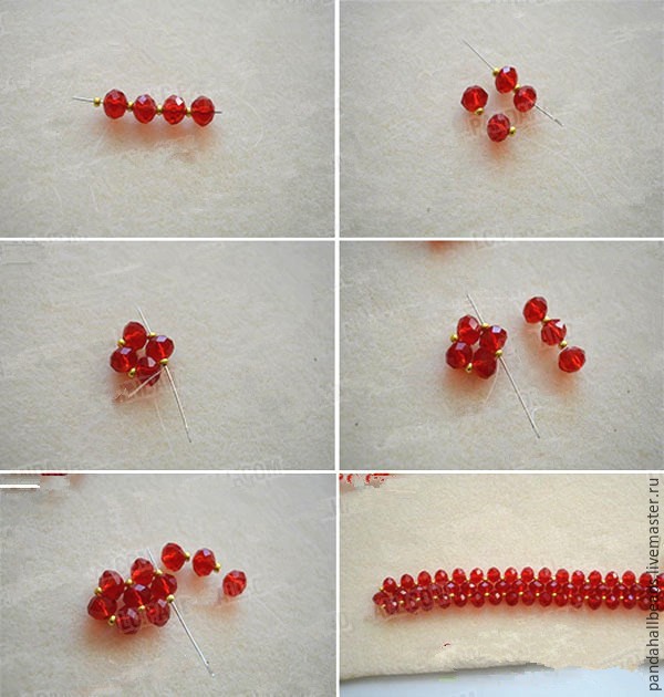 Красно-золотой браслет