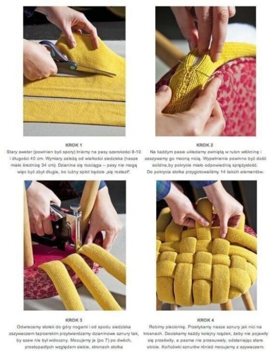 ​Обновки для стула из собственных старых вещей