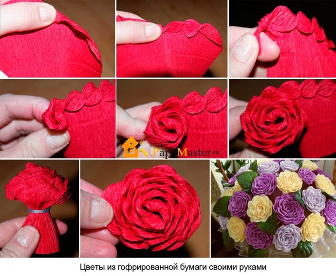 Прекрасные цветы из бумаги: мастер-класс
