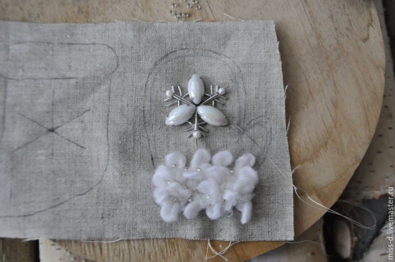 Делаем броши-подвески "Гламурная зима"
