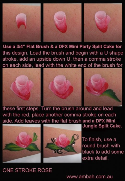 Двойной мазок: учимся рисовать цветы