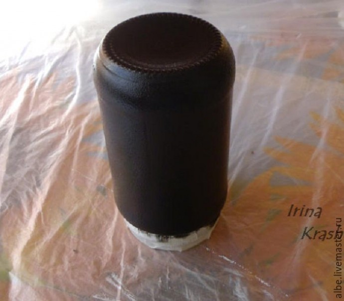 Точечная роспись баночки из-под кофе Точечная роспись баночки из-под кофе