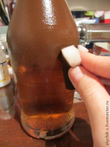 Декор бутылки в стиле "Со дна морского"