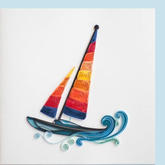 Корабли в технике квиллинг: чудесные идеи