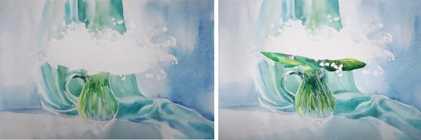 Рисуем ландыши в вазоне