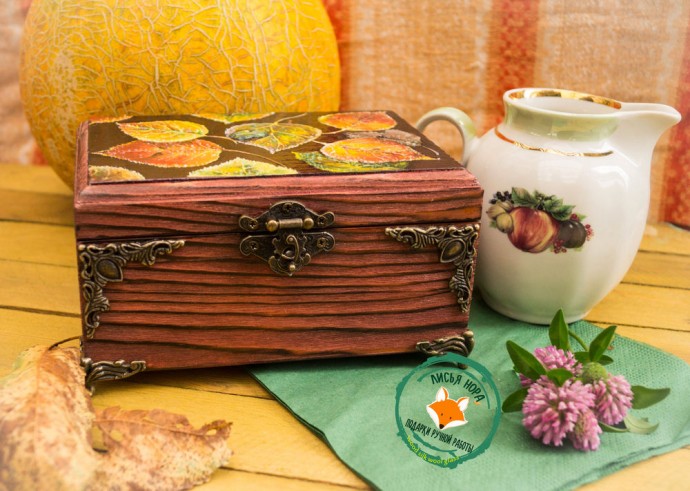 Браширование и роспись шкатулки