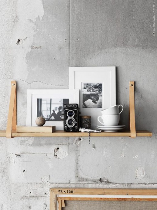 Полки и вешалки handmade из старых ремней