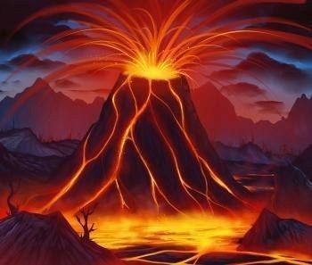 ​Рисуем вулкан