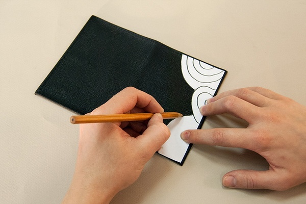 Декор обложки на паспорт в технике точечной росписи