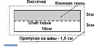 Карман с накладной листочкой