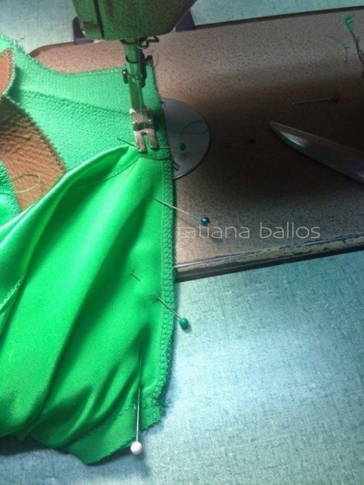 Обработка шлицы в изделиях на подкладке