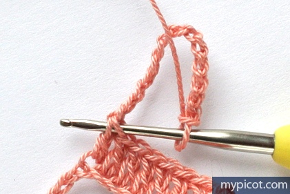 Узор с плетеной косичкой крючком