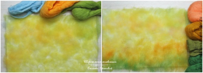 Картина из шерсти "Кот"