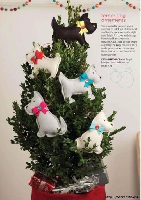 Цвергшнауцеры для новогодней ёлки