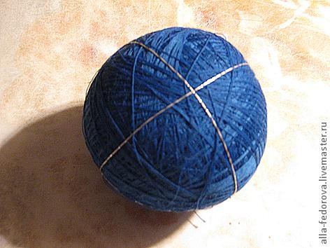 Темари или искусство вышивки на шарах: узор с простой обмоткой