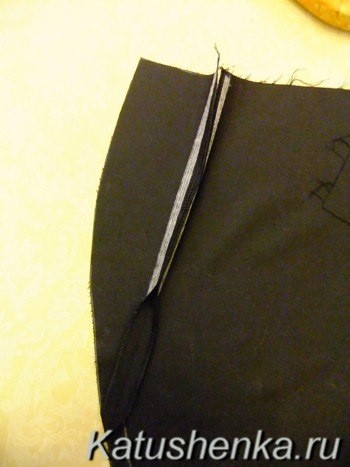 Обработка карманов брюк с использованием молнии