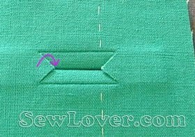 Обтачная петля в рамку: мастер-класс