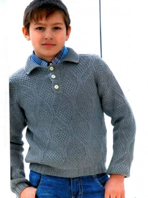 Пуловер-поло для мальчика