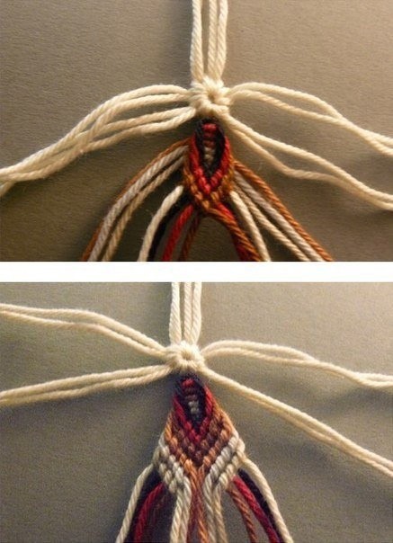 Цветок в технике макраме