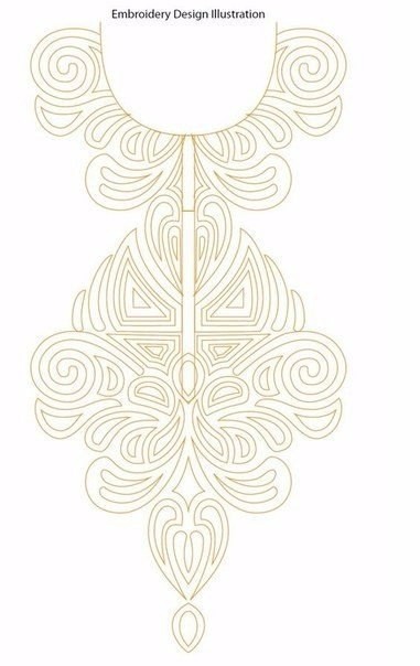 Узоры для вышивки горловины