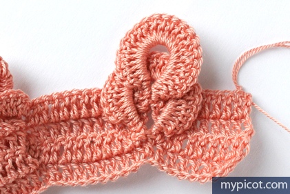 Узор с плетеной косичкой крючком