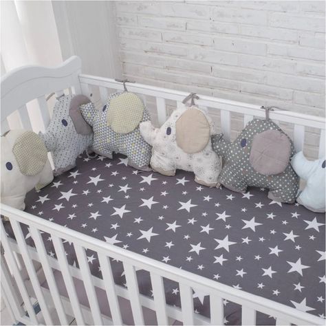 Чудесные бортик-подушки в детскую кроватку для ваших малышей
