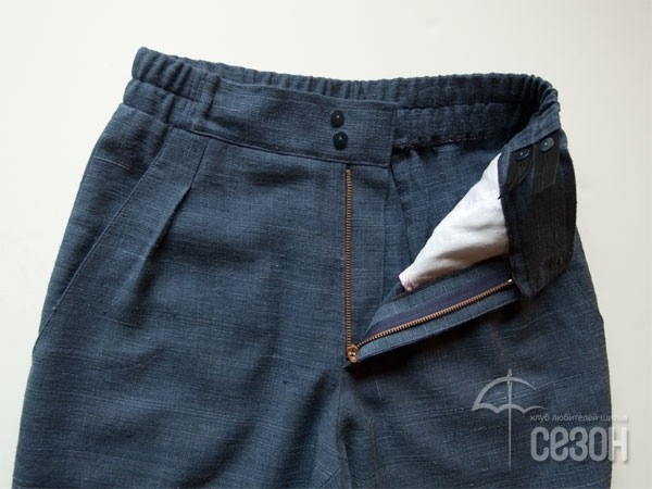 Пояс брюк на регулируемой резинке