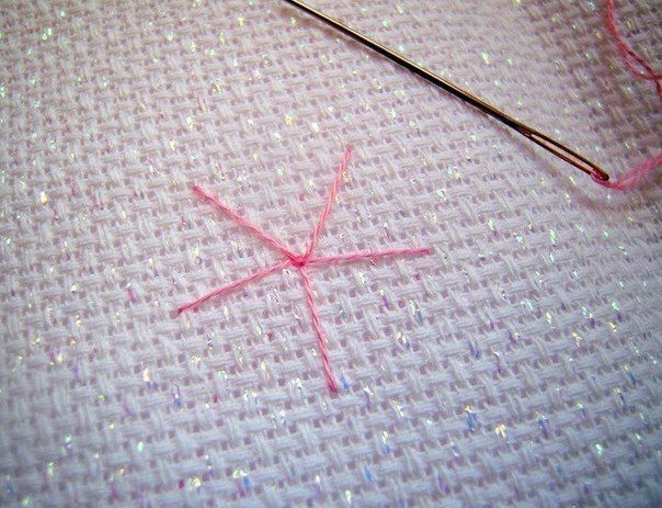 Вышиваем розочку лентами