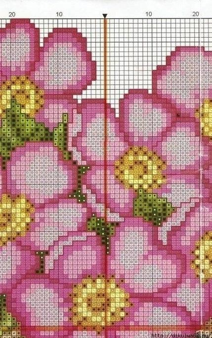 Чайник с цветами: вышивка крестиком