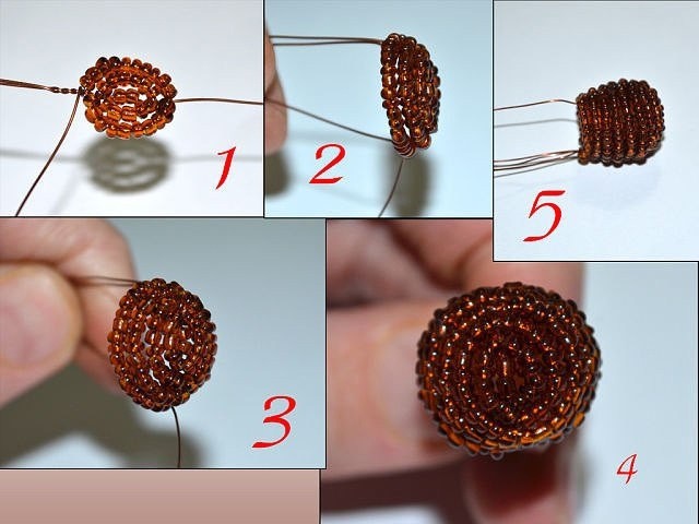 ​Милые ромашки из бисера