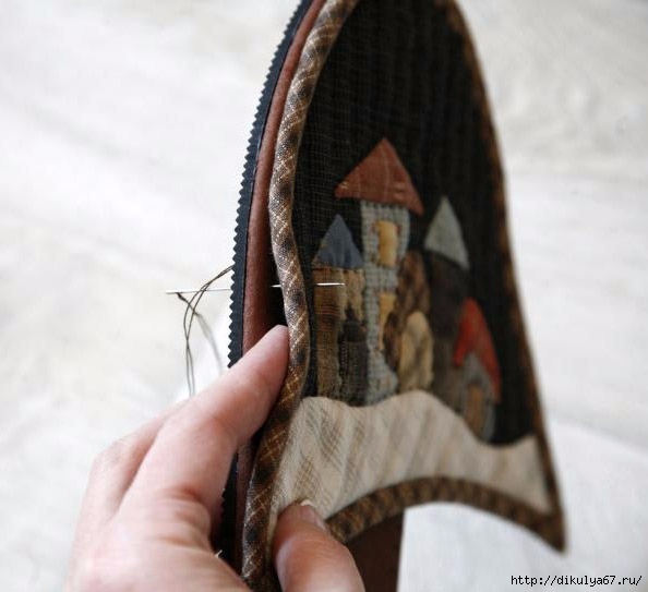 Шьём домашние тапочки с аппликацией