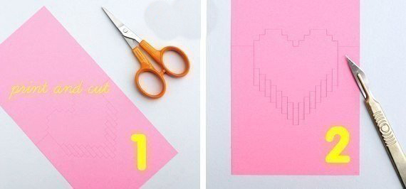 3D-открытка в технике киригами
