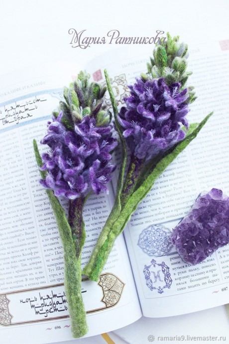 Нежные гиацинты из шерсти: весенняя красота ручной работы