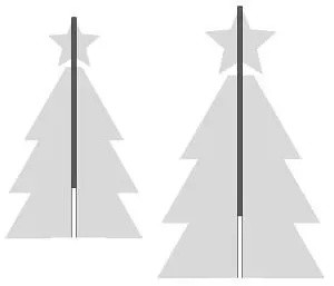 Идея сборной настольной елочки из войлока