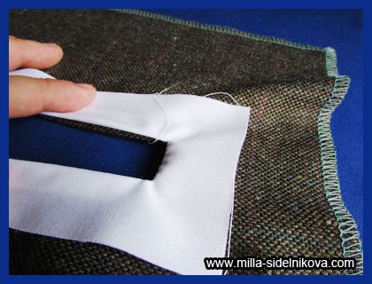 Особенности выполнения открытых застёжек - молний на цельных деталях, без шва
