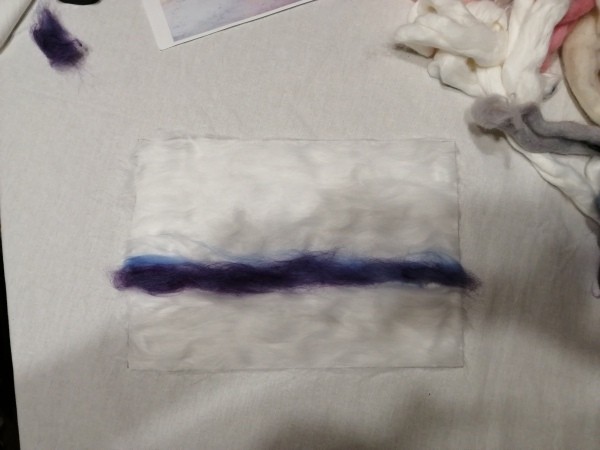 Шерстяная акварель "Зимний вечер"