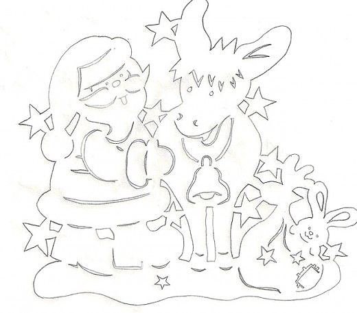 Огромное количество чудесных новогодних трафаретов