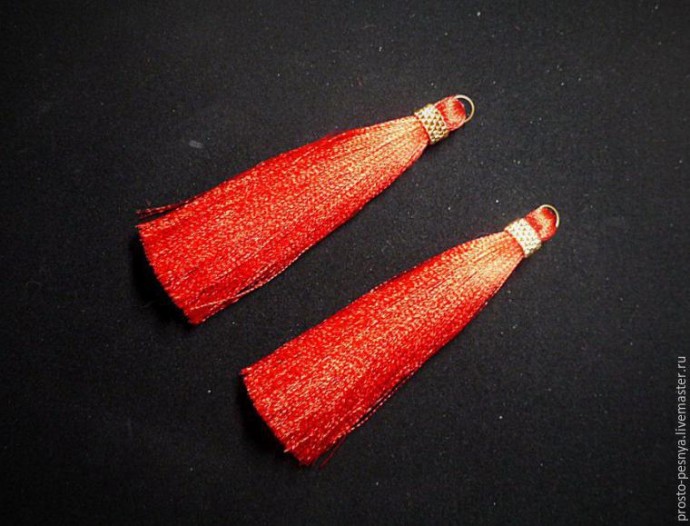 Шёлковые кисти для бижутерии