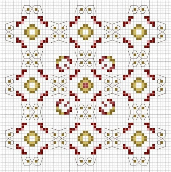 Большая подборка схем для вышивки интересных орнаментов
