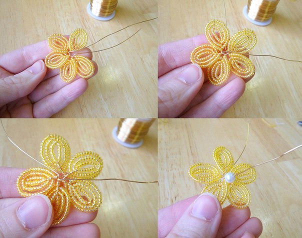 Цветочек из бисера