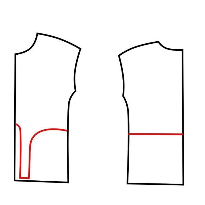 Обработка низа футболки с завязками Обработка низа футболки с завязками