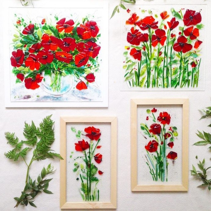 Изысканные работы из стекла: идеи для творчества