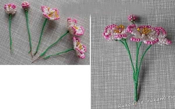 Весенний цвет: красота из бисера