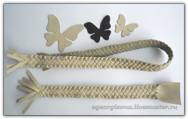 Комплект украшений из кожи Комплект украшений из кожи