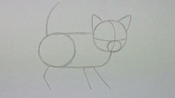 Рисуем пушистого котенка поэтапно