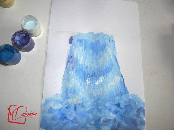 Рисуем водопад: мастер-класс