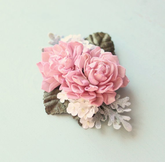 Цветочные идеи для брошек или заколок
